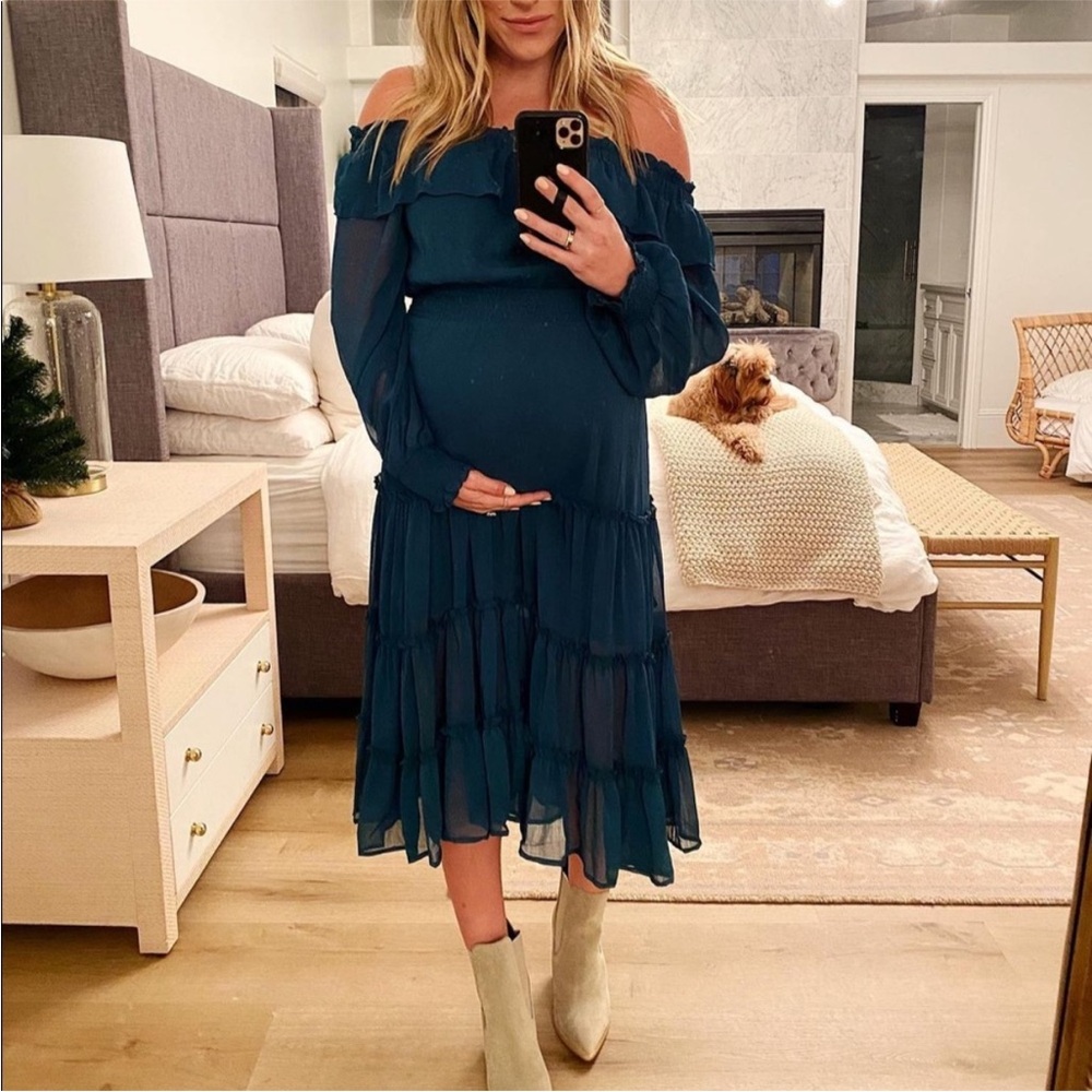 Fate Teal Long Sleeve Dress
